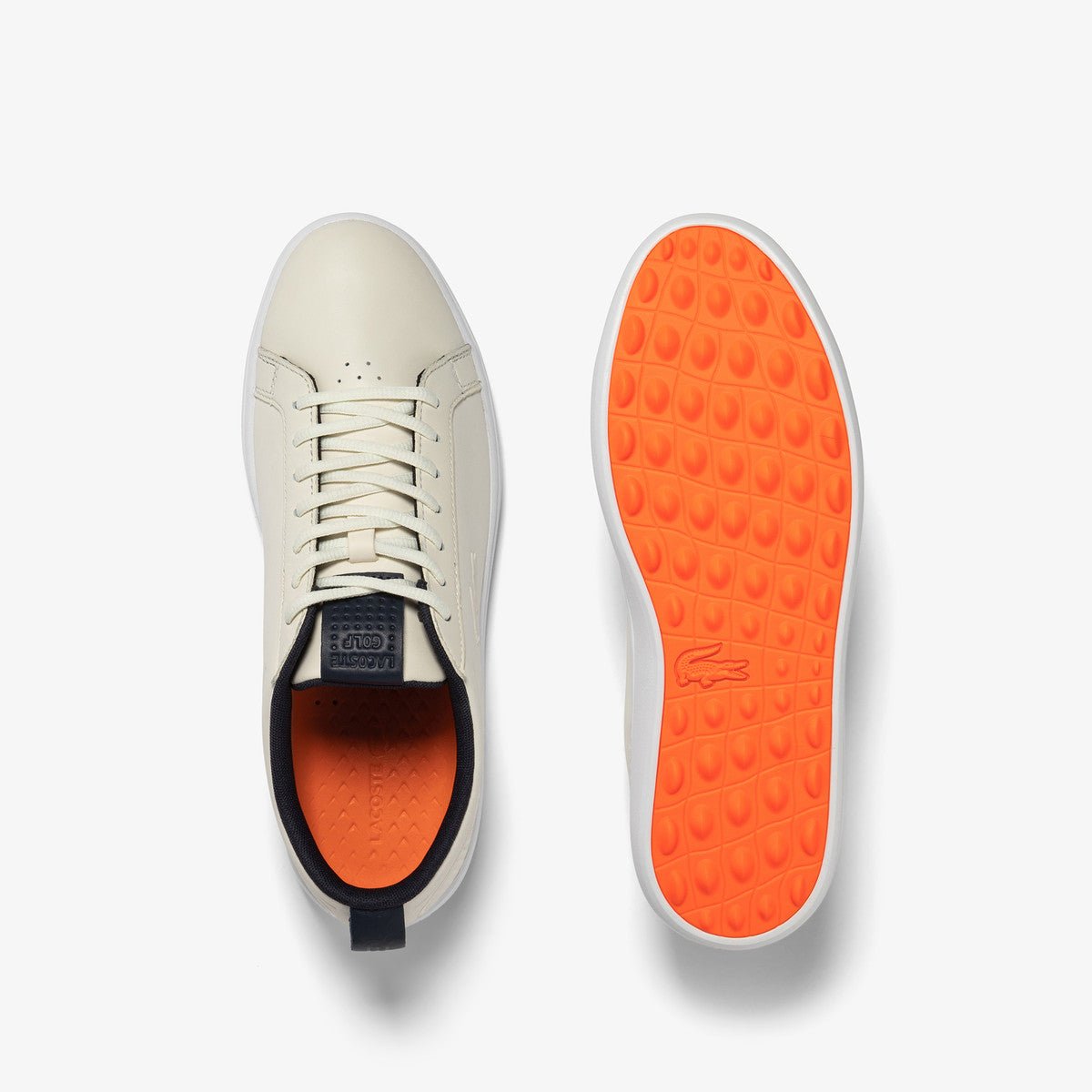 Lacoste G ELITE Men's Synthetic Golf Shoes - Beige/Black | Lightweight & Waterproof for Comfortable Play on the Course | Perfect for Golfers & Casual Wear