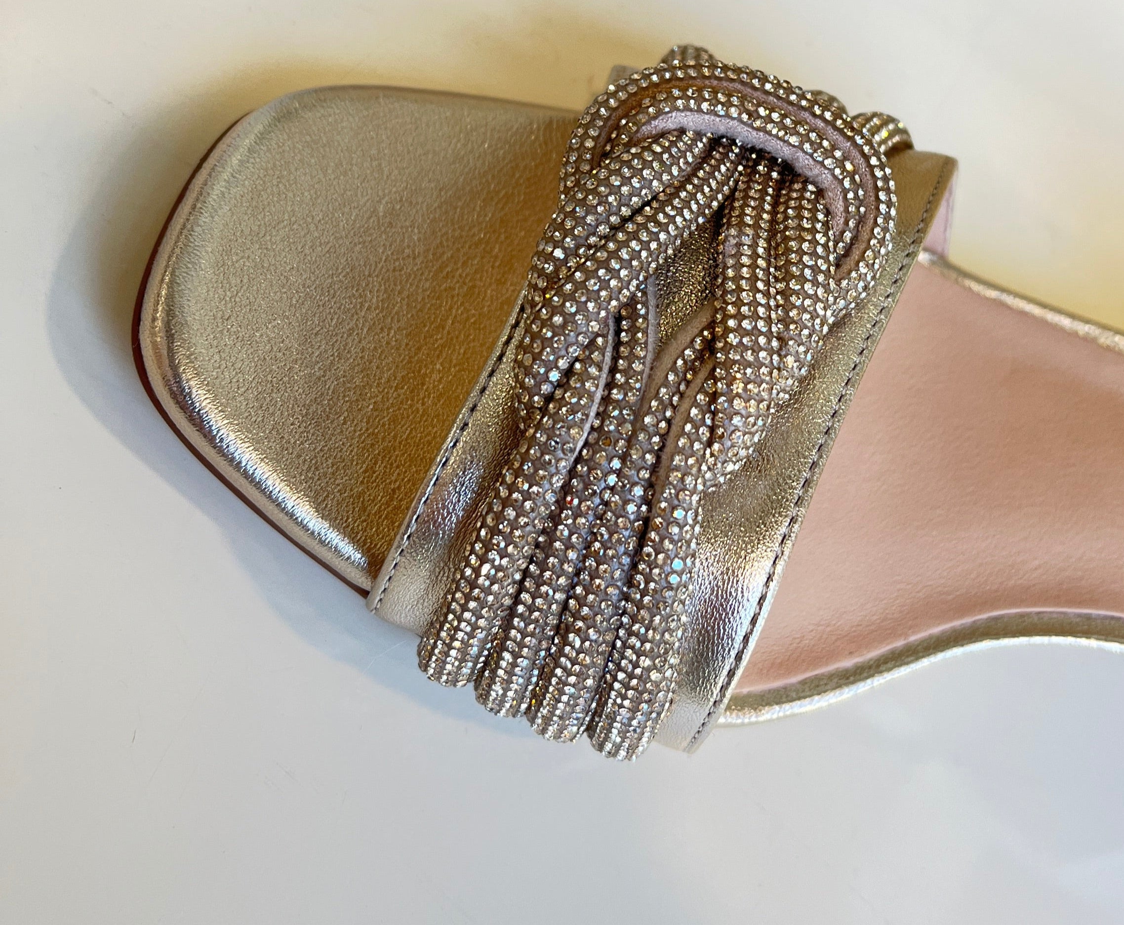 Peter Kaiser Gold Block Heel Sandals 7824244 | Women's Comfortable Dressy Summer Sandals for Weddings, Parties & Office Wear