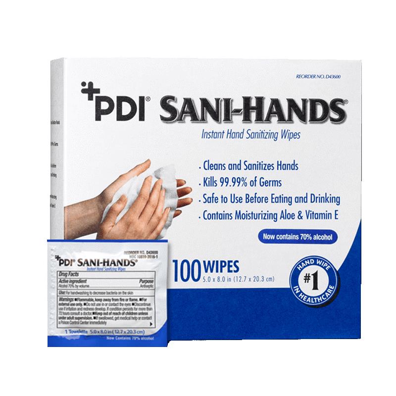 Sani Hands Alcohol Wipes - 100/200/300 Count Disinfecting Wipes for Hands & Surfaces | Travel, Office & Home Use | Kills 99.9% Germs & Bacteria
