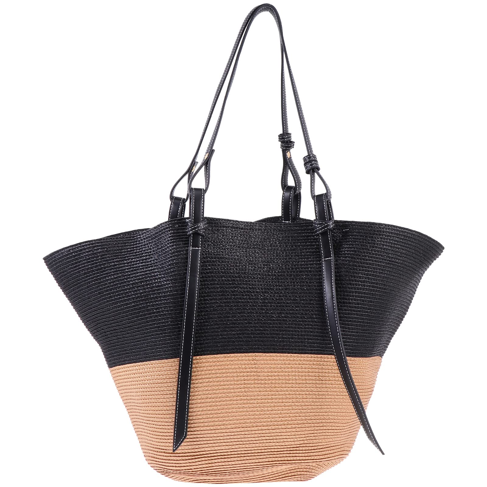 Straw Braided Tote Bag - Large Capacity Eco-Friendly Handbag for Women, Lightweight Shoulder Bag with Storage Pouch - Perfect for Beach, Shopping & Daily Use