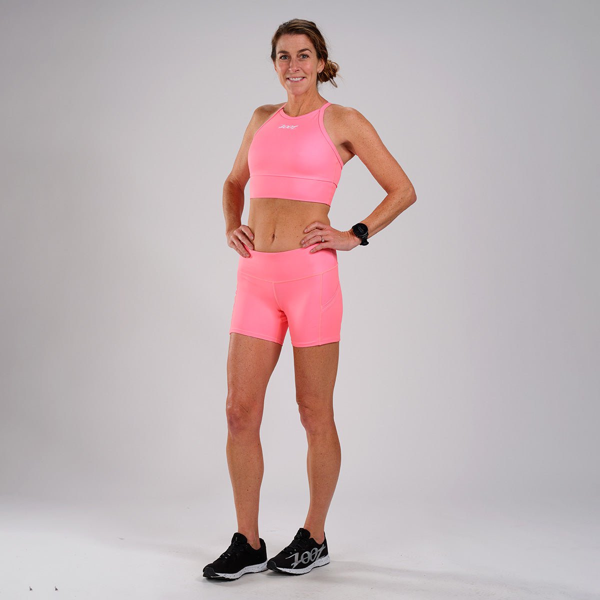 Women's Running Shorts - LTD Run Pulse Short in Neon Coral | Lightweight & Breathable for Workouts, Jogging & Gym