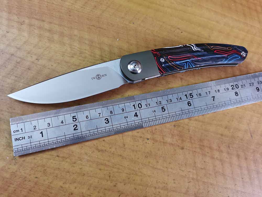 TwoSun TS343 Outdoor Camping Folding Knife - Compact Pocket Knife for Hiking, Survival, EDC & Bushcraft - Stainless Steel Blade with Ergonomic Grip