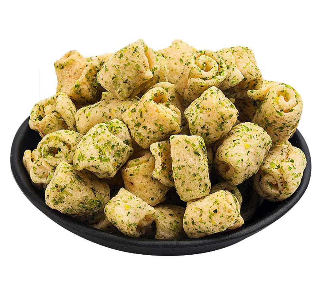 HelenOu666 Chinese Puffed Seaweed Snacks - BBQ Flavor Vegetable Rolls 252g/8.88oz - Crunchy Childhood Treat for Parties, School Lunches & Movie Nights