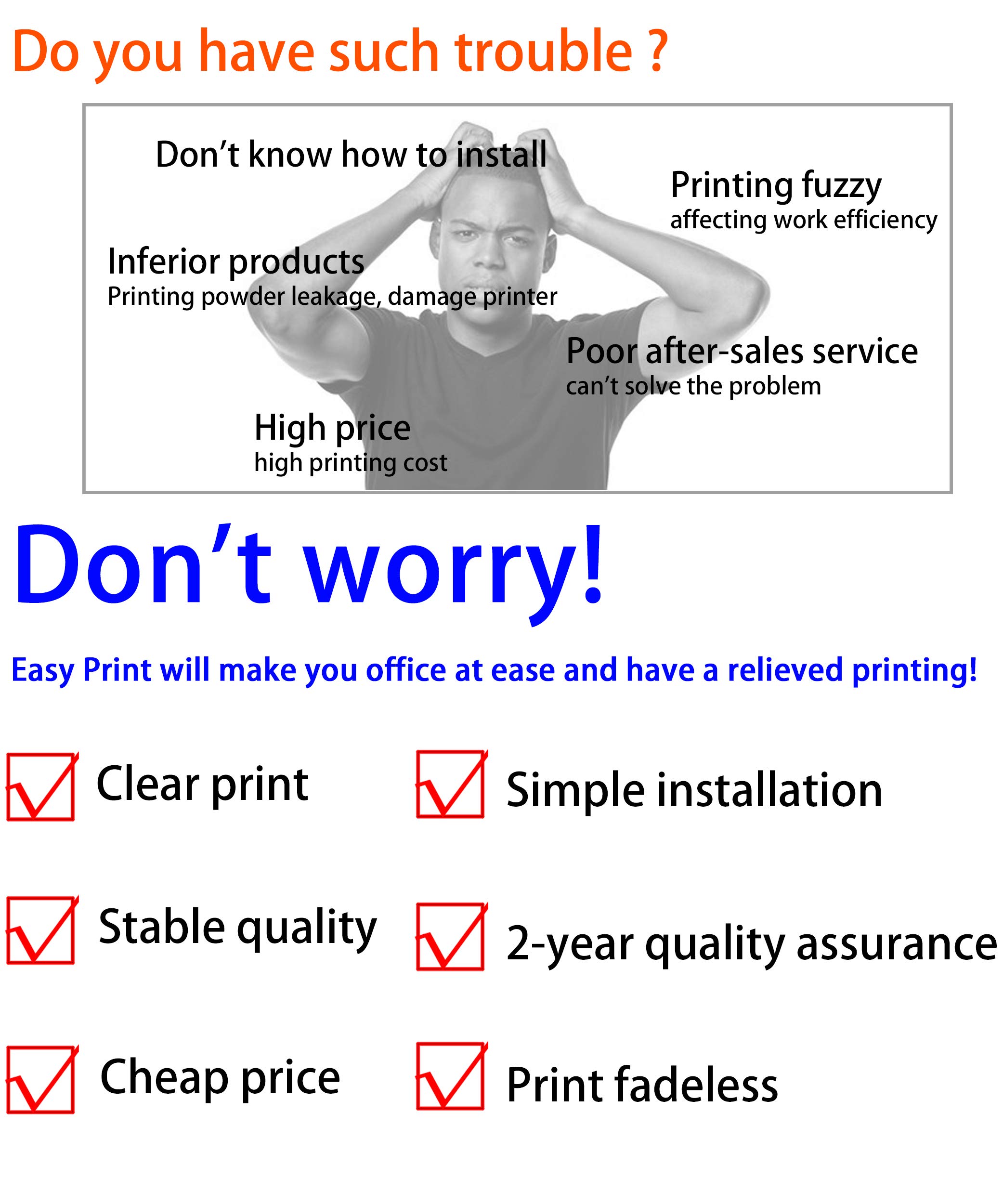 EASYPRINT PGI-2200XL Ink Cartridge for Canon Maxify - High Capacity 5-Pack | Home & Office Printing