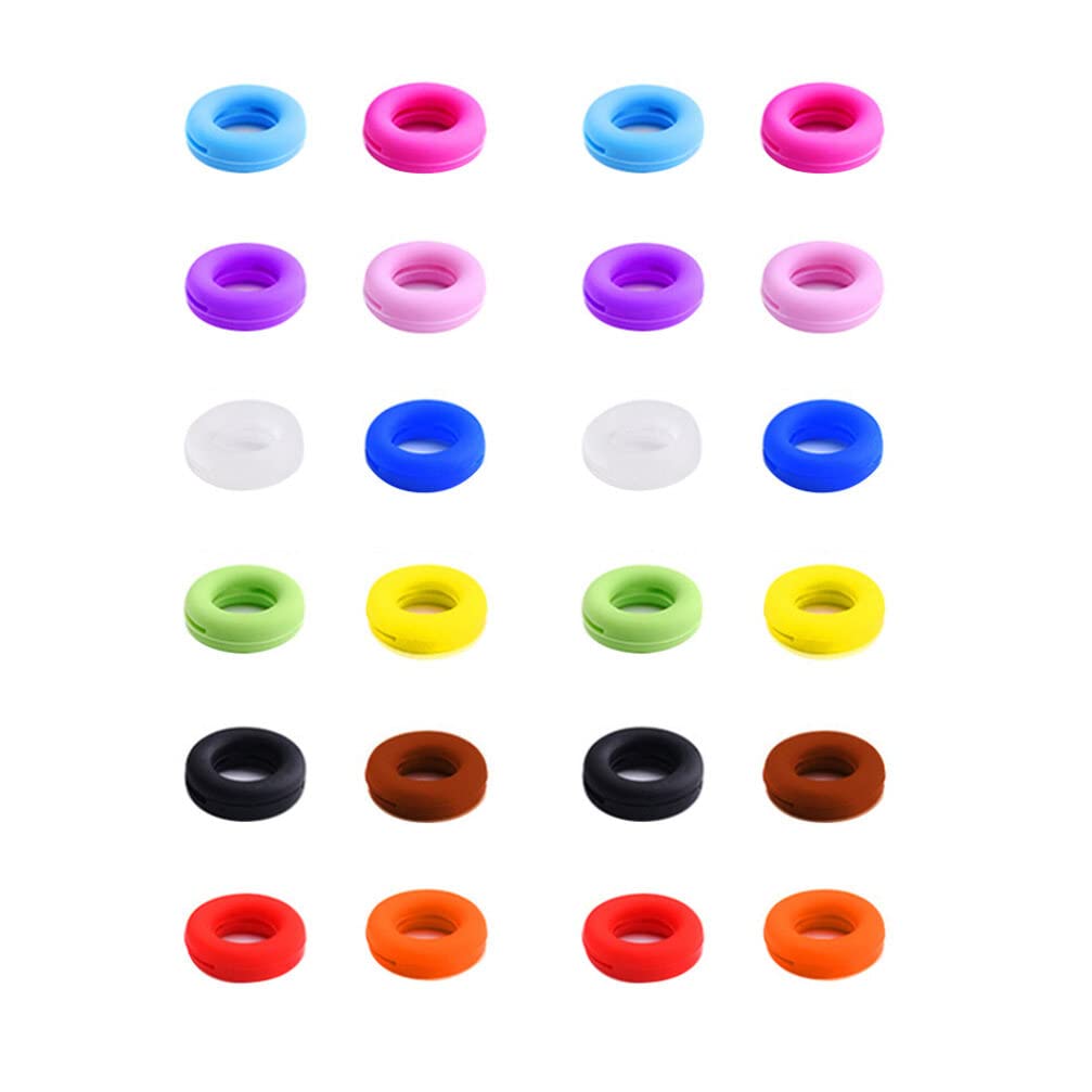 EXCEART 24-Pair Silicone Eyeglass Temple Tips - Anti-Slip Glasses Retainers for Spectacles & Sunglasses | Eyewear Accessories for Sports, Reading & Outdoor Activities