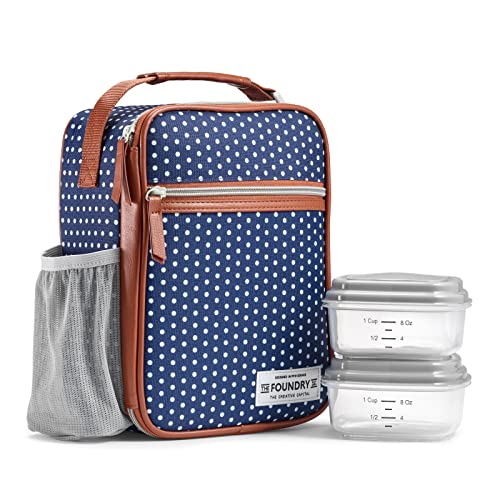 Navy & White Dot