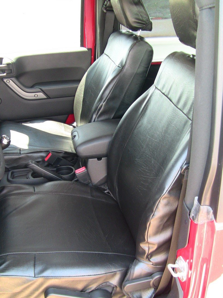 Premium Durafit Seat Covers for 2007-2017 Jeep Wrangler - Exact Fit Black Leatherette Replacement Covers | Waterproof & Durable Protection for Off-Road Adventures & Daily Commutes