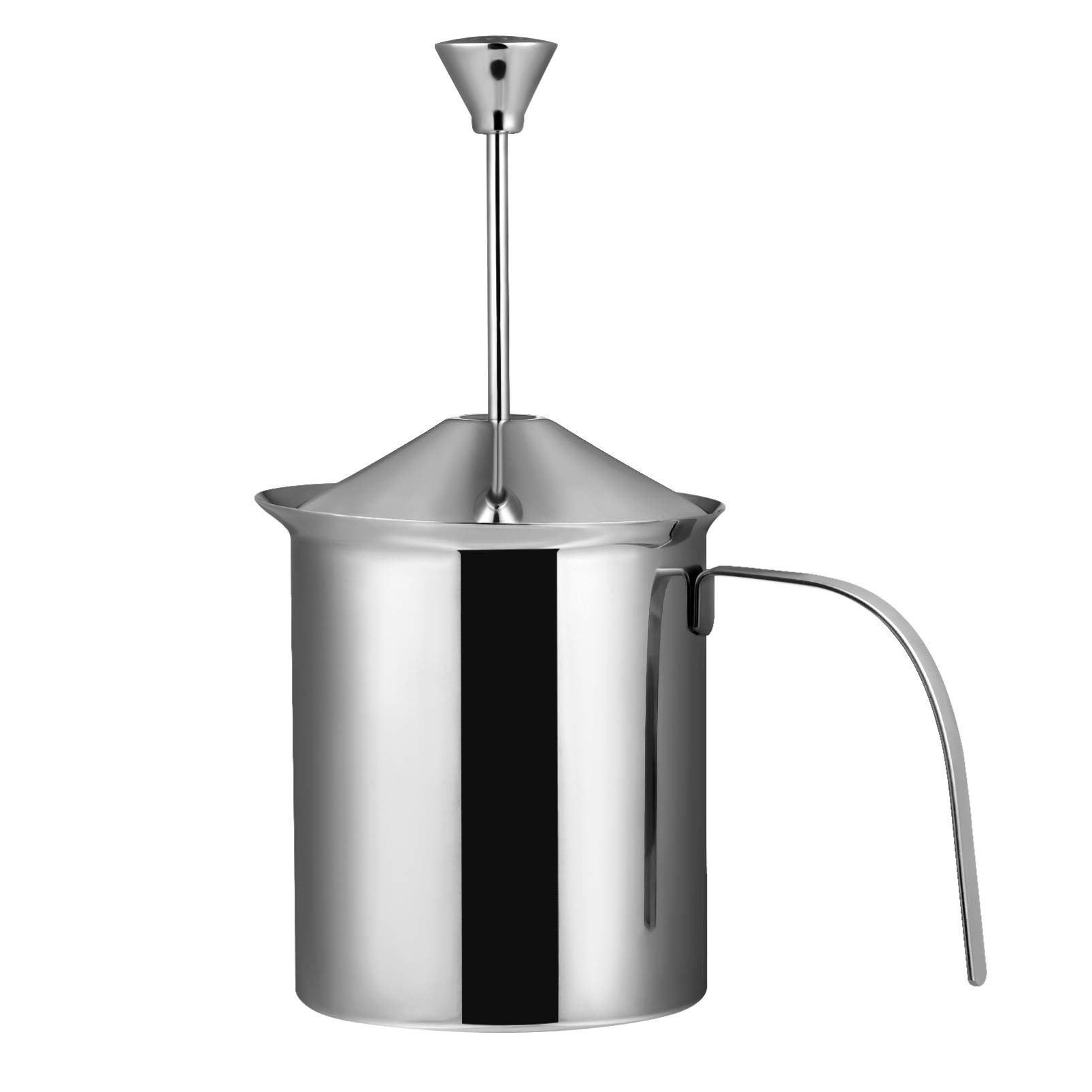 Hemoton 304 Stainless Steel Milk Frother & Steamer - Handheld Electric Milk Foamers for Coffee, Latte, Cappuccino - Mini Blender & Milk Container for Perfect Foam at Home or Cafe