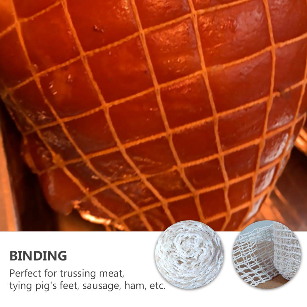 Cabilock 4 Rolls Char Siu Braided Cotton Rope - Spiced Kitchen Twine for Cooking, Baking & Meat Tying - Durable White Cotton Thread for BBQ, Roasting & Food Presentation