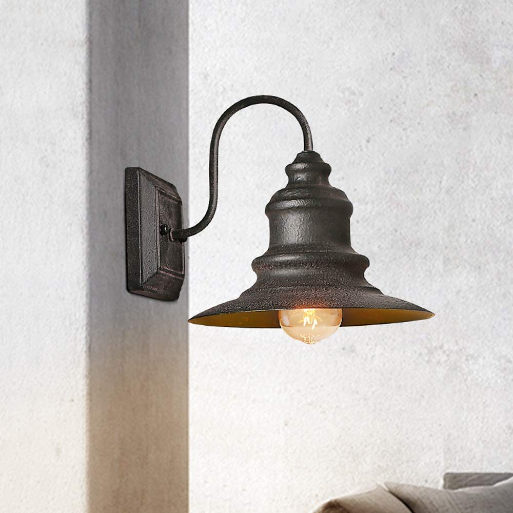 Vintage Retro Iron Wall Light - Nostalgic Bedside Sconce, Stair & Balcony Lantern - Industrial Style Wall Lamp for Home Decor, Cafe & Outdoor Lighting