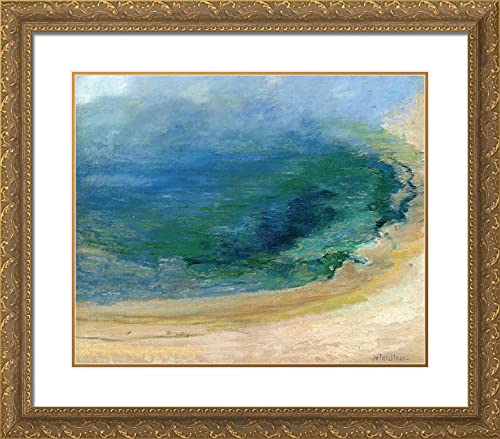 Gold Ornate Wood Frame with Double Matting