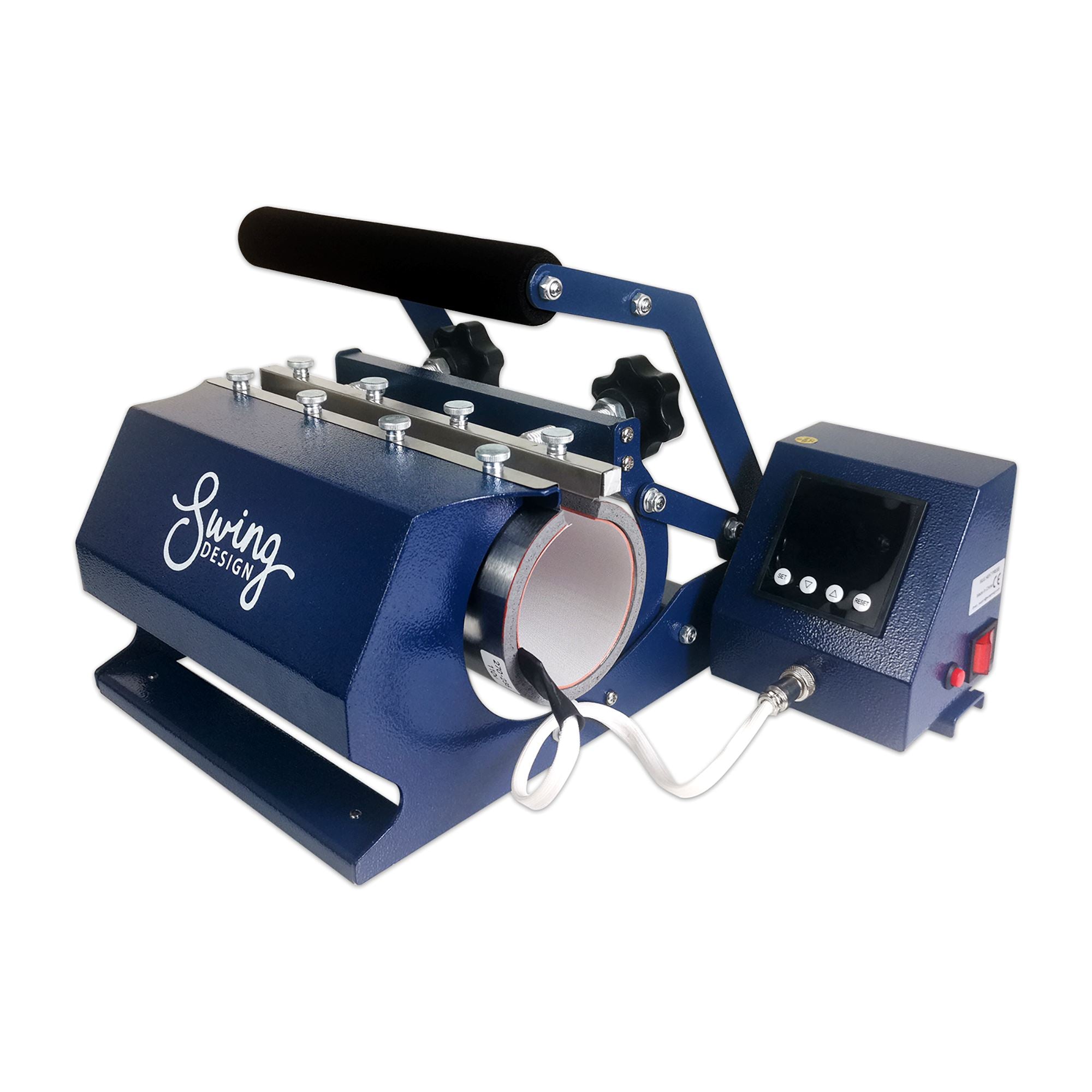 7 in 1 Swing Design Tumbler Heat Press Machine for 20oz & 30oz Cups - Navy Blue - Perfect for Custom Tumblers, Mugs & Drinkware Business, DIY Crafts & Personalized Gifts