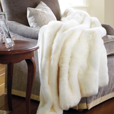 Premium Soft Plush Faux Fur Throw Blanket - Luxury Mink & Bunny Rabbit Design - Silky Soft 3'x5' Blanket for Couch, Bed & Home Decor - Cozy Winter Gift for Women & Pet Lovers
