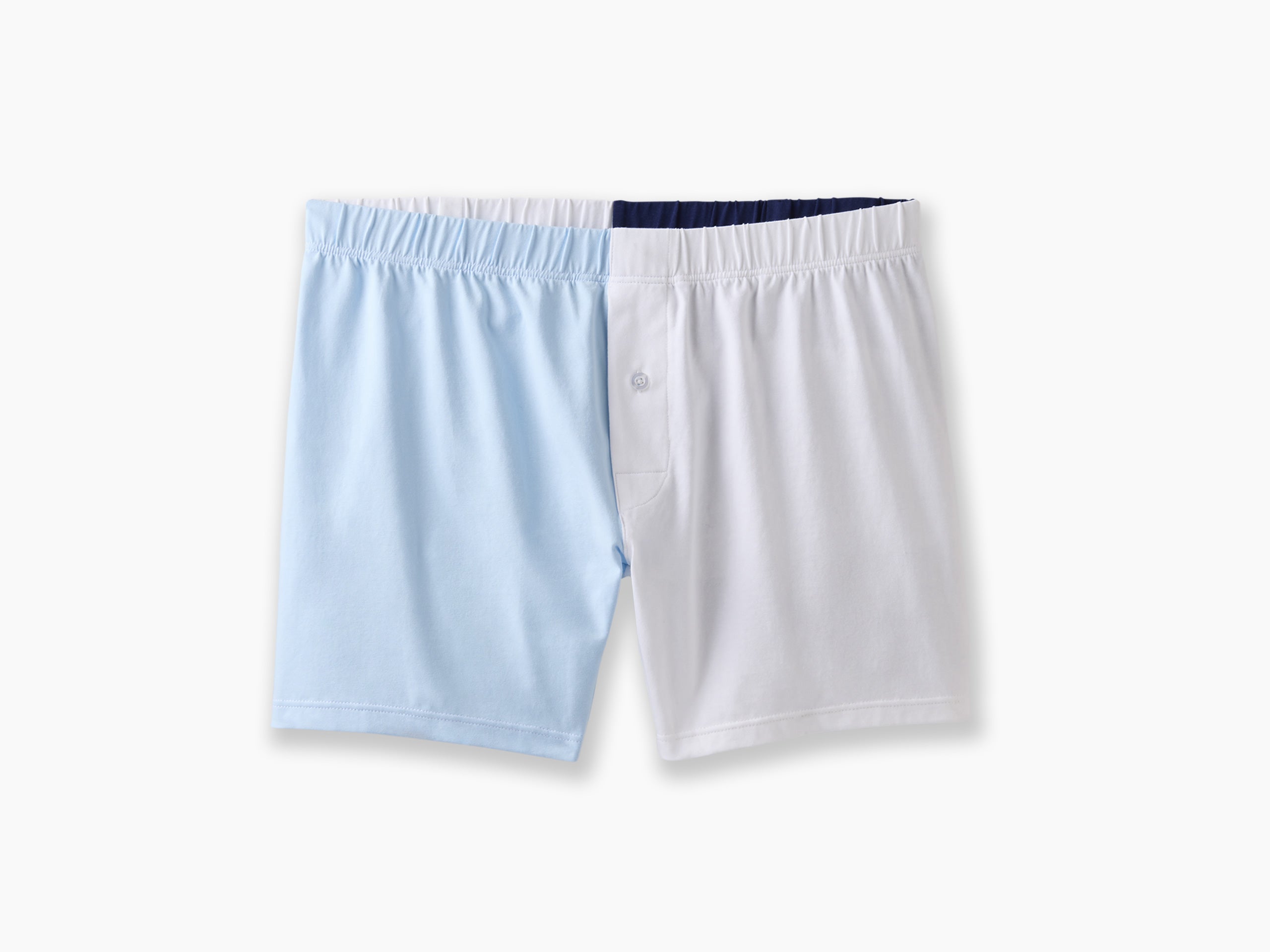 Men's Slim Fit Boxer Briefs - Color Block Blue Design | Comfortable Underwear for Everyday Wear & Active Lifestyles