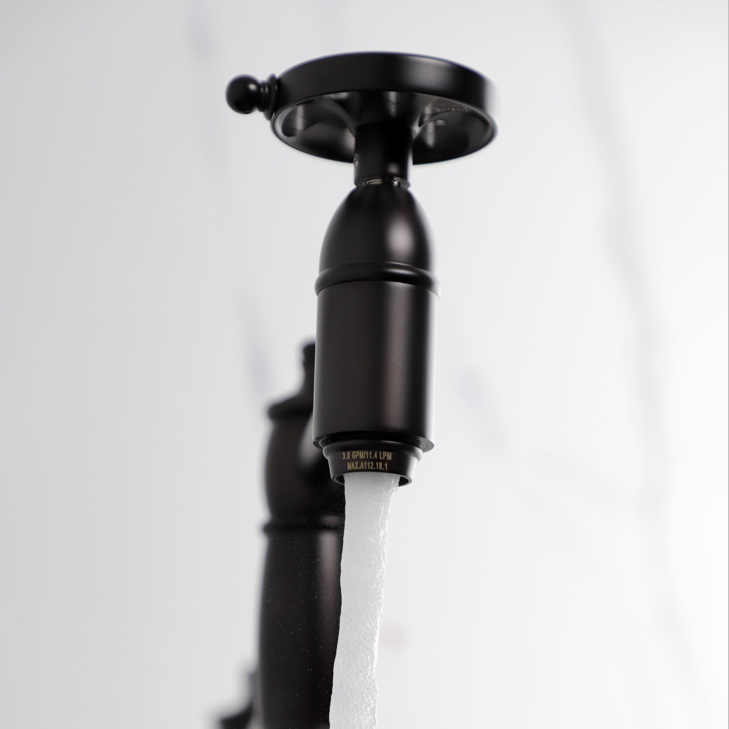 Belknap KS3705RX Oil Rubbed Bronze Deck Mount Pot Filler Faucet - 2 Handle Wall Mounted Kitchen Sink Faucet for Easy Pot Filling & Cooking