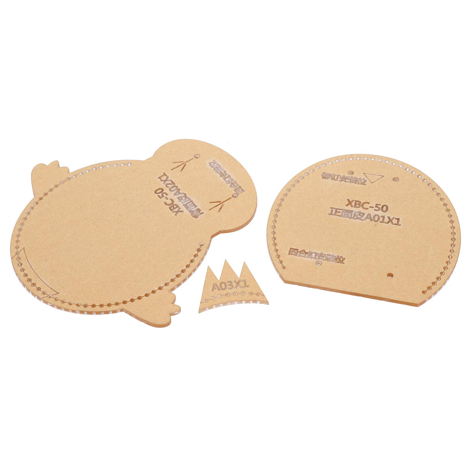 DIY Acrylic Leather Pattern Template Set - 3PCS Craft Stencils for Wallet & Coin Purse Making with Kraft Paper Protective Film | Perfect for Leatherworking, Handmade Gifts, and Craft Projects