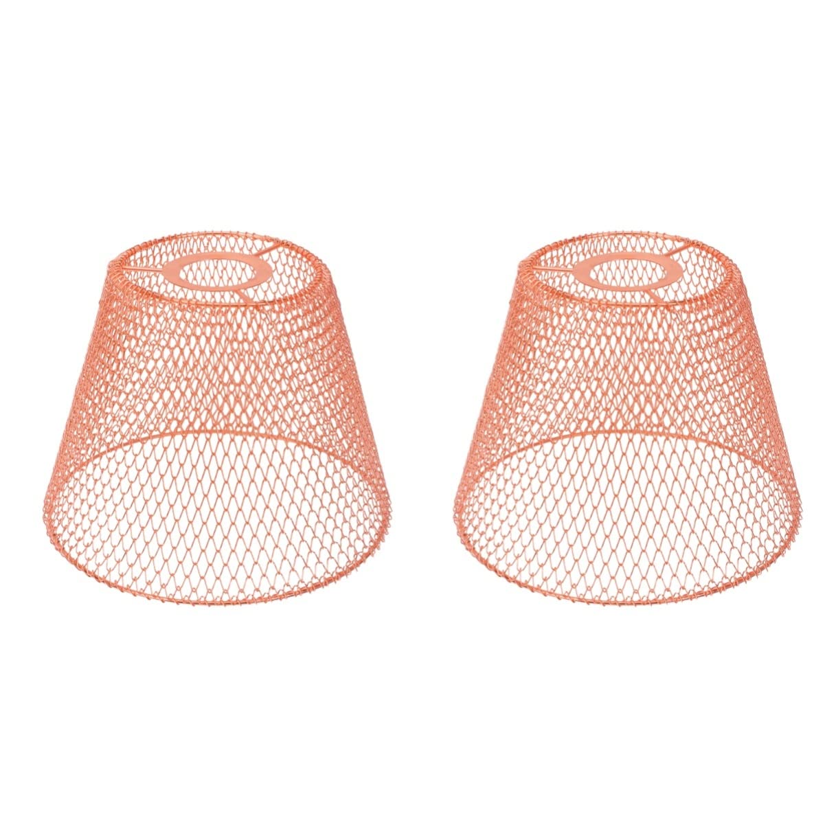 Vintage Metal Wire Lamp Shade - 2 Pack Antique Cage Shape Light Cover for Table Lamps, Ceiling & Pendant Lights | Perfect for Living Room, Bedroom, Coffee Shop Decor
