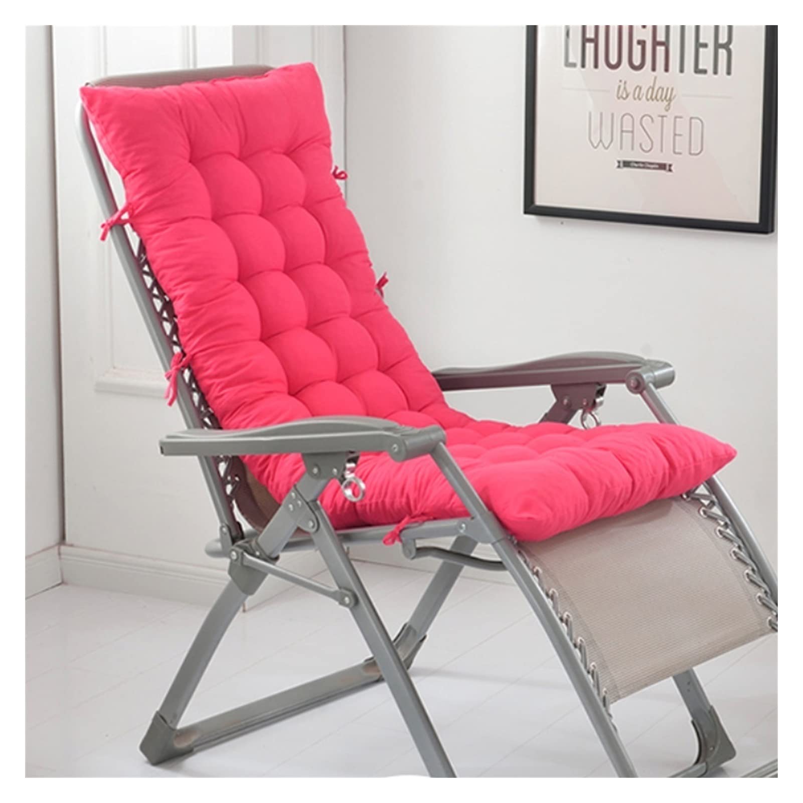 **LLLD Thick Soft Comfortable Cotton Outdoor Rocking Chair Cushion - Pink (17