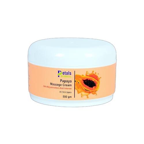Natural Papaya Massage Cream with Vitamin B12 for Skin Brightening & Exfoliation - 500gm Herbal Body Care - Perfect for Spa, Relaxation & At-Home Skincare
