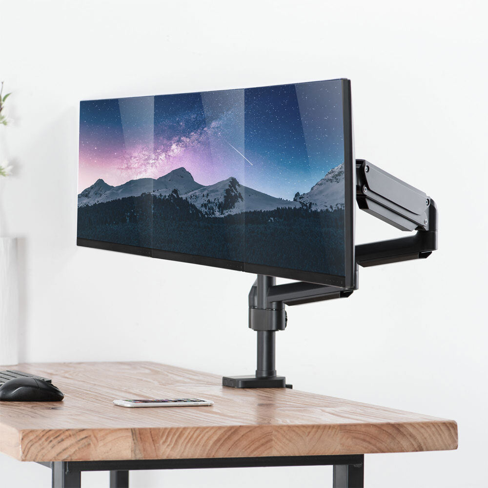 Activiva ErgoLife Triple Monitor Mount Stand with Gas Spring Arm - Adjustable VESA Compatible for 13-32