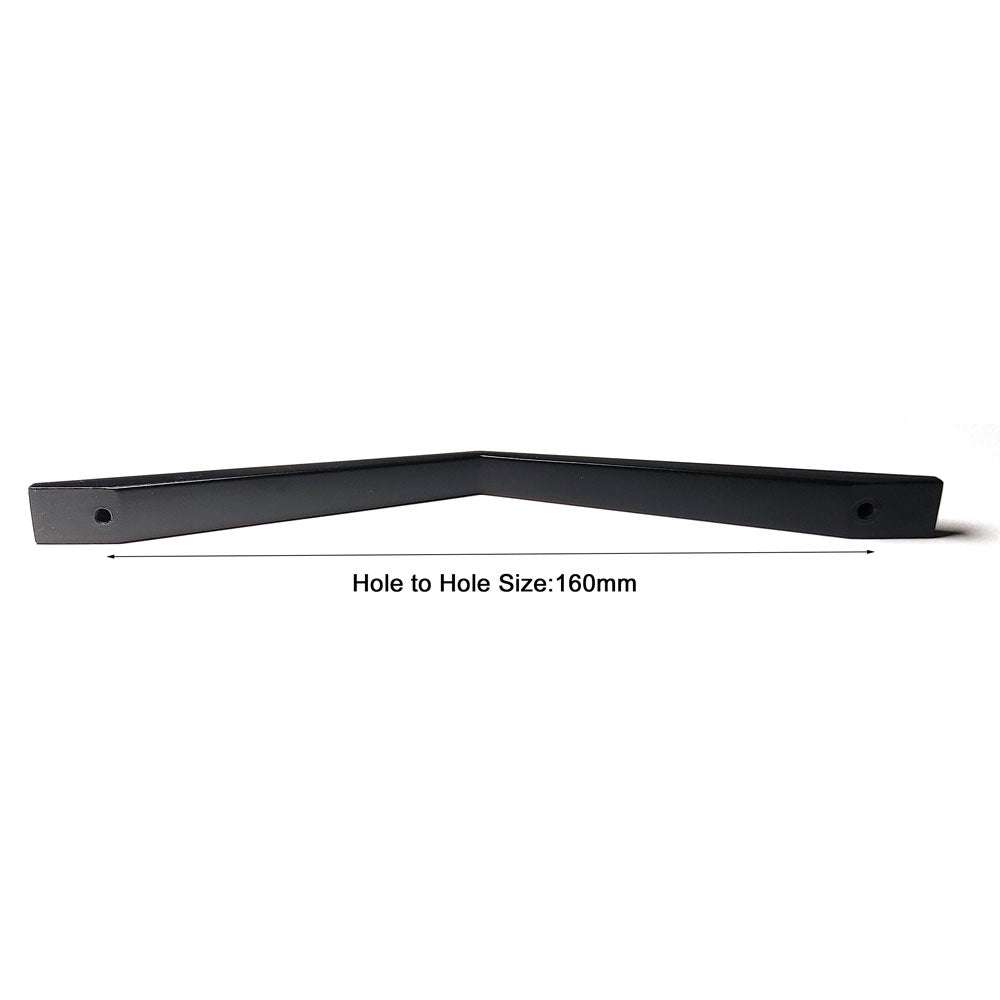160MM Black Zinc Alloy Cabinet Handles - Modern Kitchen & Bathroom Drawer Pulls for Cabinets, Dressers, Furniture (Set of 10) - Durable & Stylish Hardware for Home Renovation