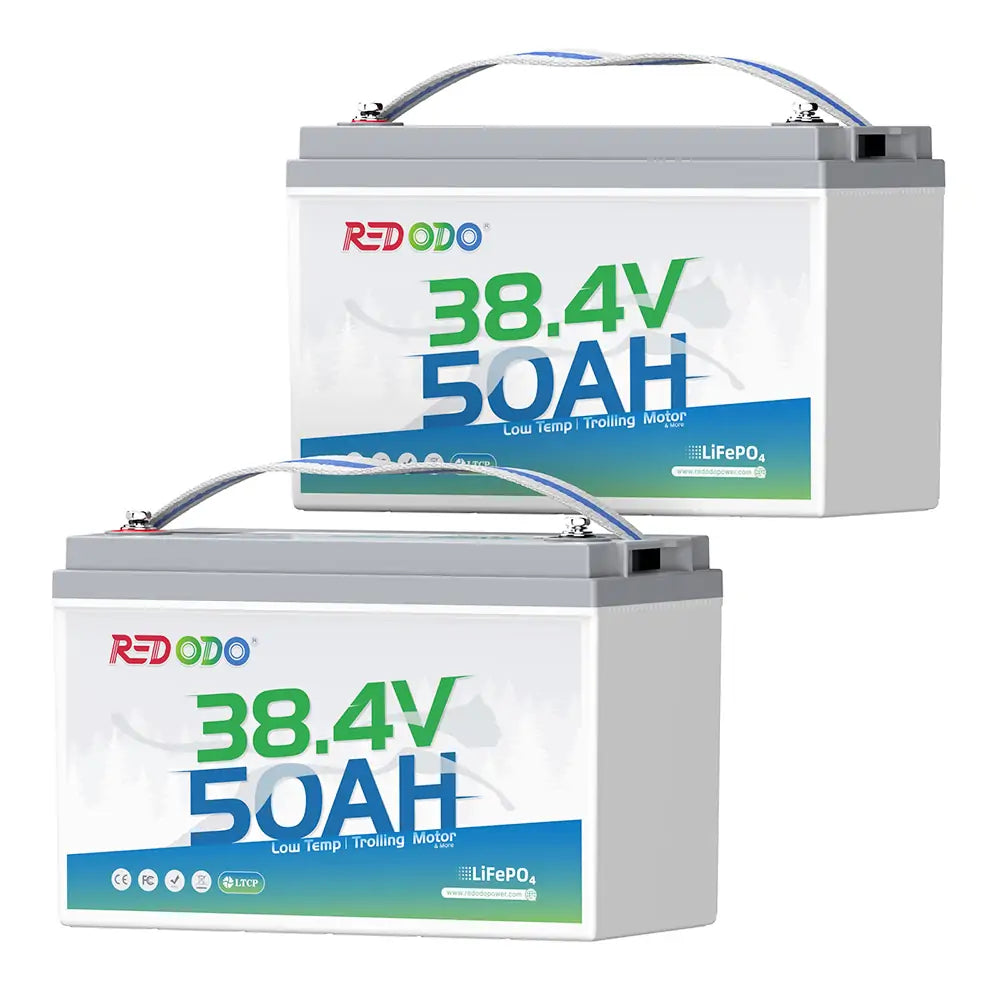 Redodo 36V 50Ah Deep Cycle Lithium Battery for 36V Trolling Motors - 100-120 lbs Thrust, Long Lasting Power for Kayak & Fishing Boats | Perfect for Saltwater & Freshwater Fishing