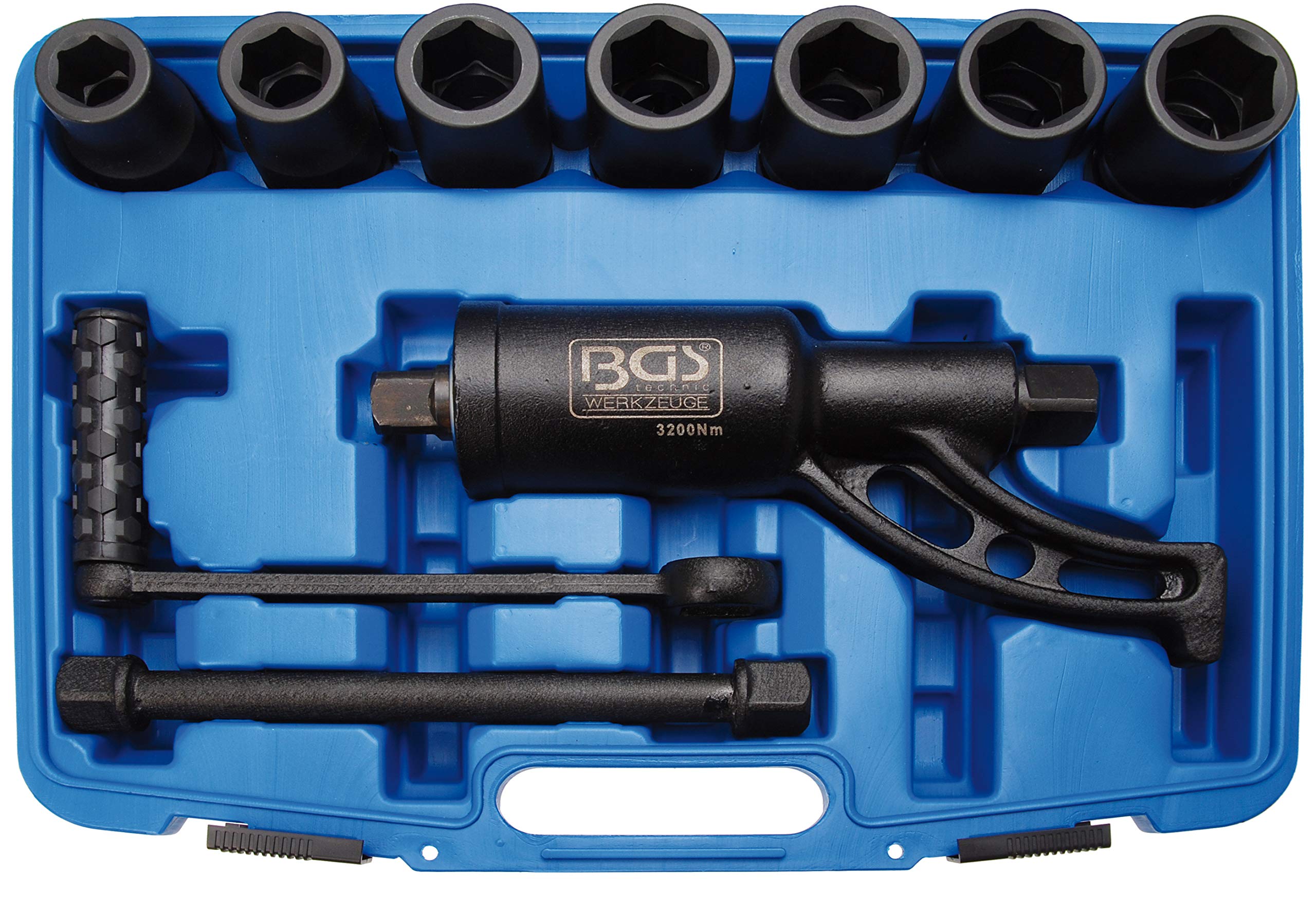 BGS 1230 Torque Multiplier Set - 1-Inch Drive, 10-Piece Kit (Black/Blue) for Automotive Repair, Heavy Machinery & Industrial Maintenance