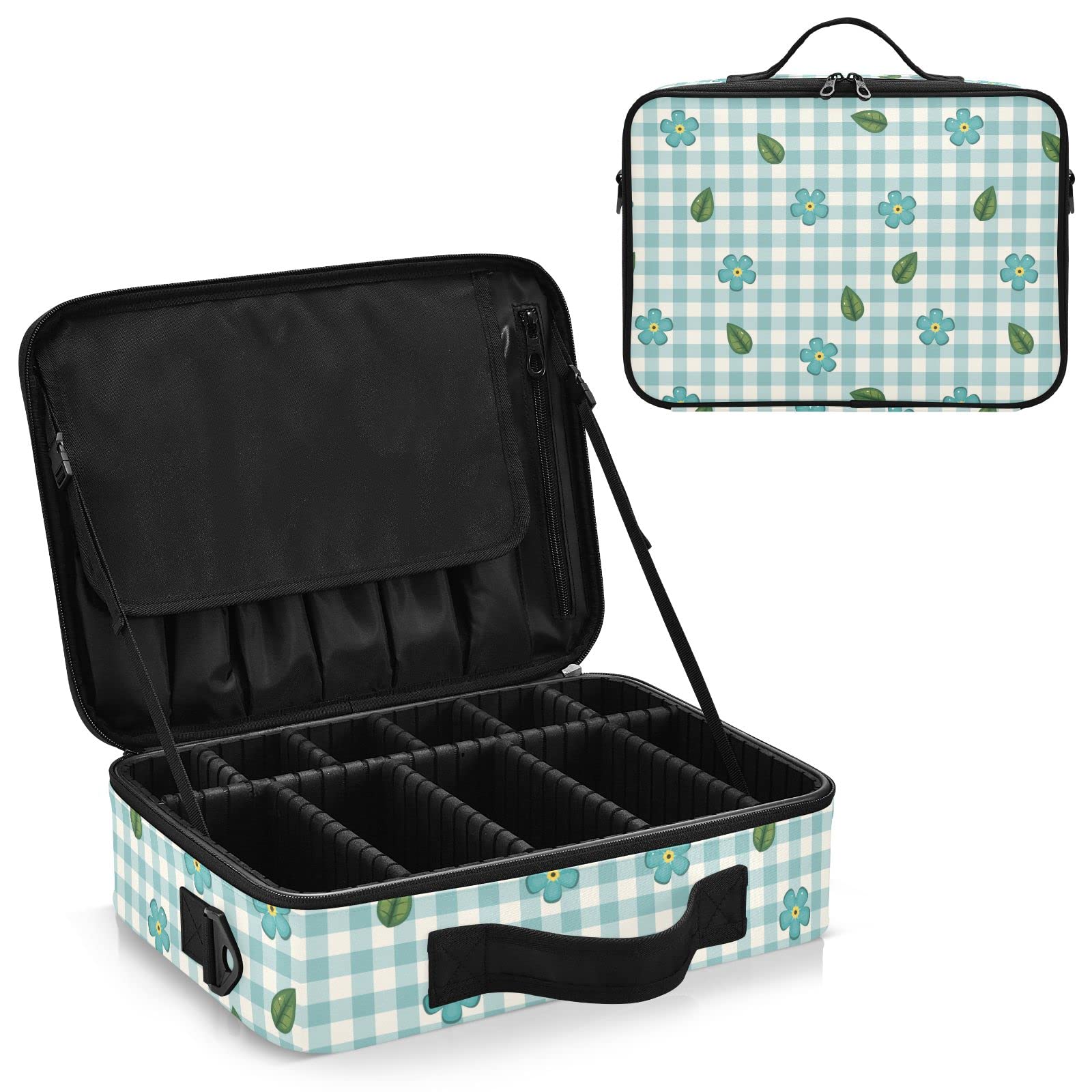 Red Rose Makeup Bag for Women - Travel Vanity Organizer for Cosmetics & Toiletry