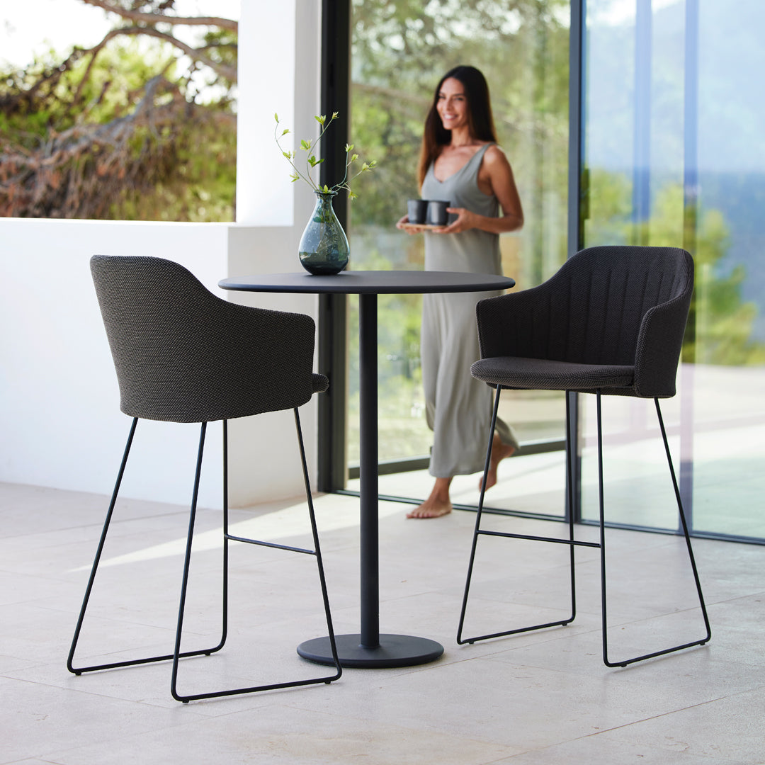Premium Outdoor Bar Chair with Sled Base & Comfortable Seat Cushion - Perfect for Patio, Deck, Poolside, and Backyard Relaxation