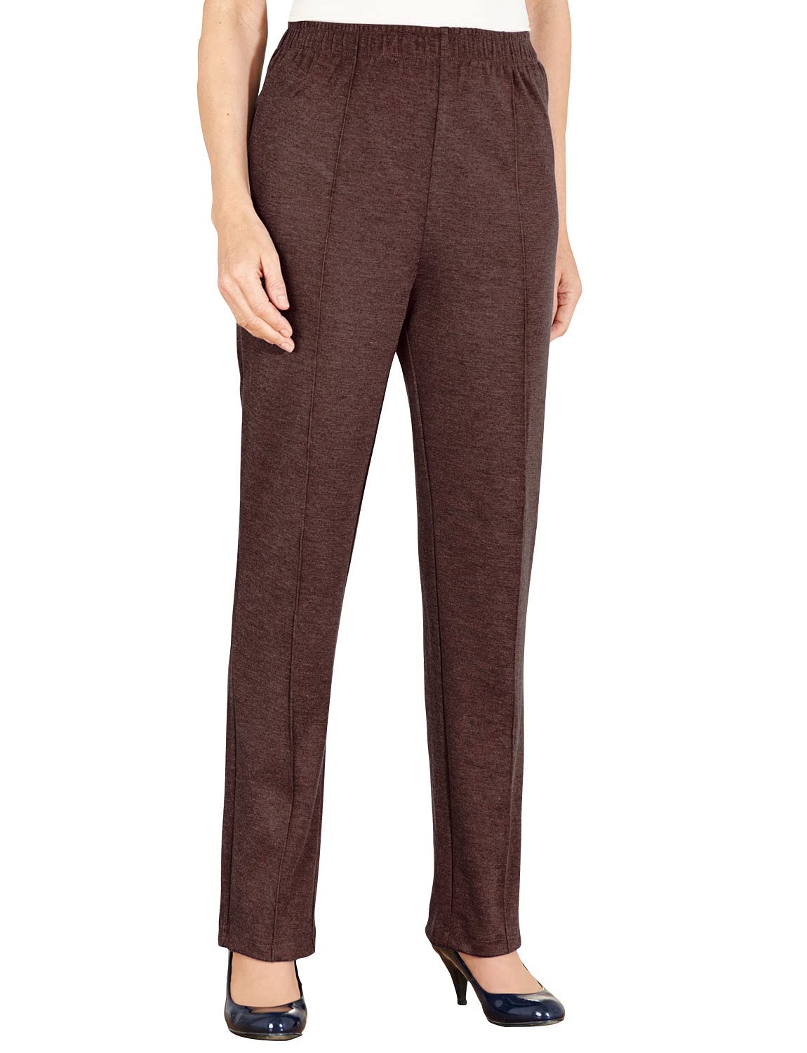 Chums Women's Pull-On Jersey Pants - Comfortable Stretch Casual Trousers for Work, Travel & Everyday Wear