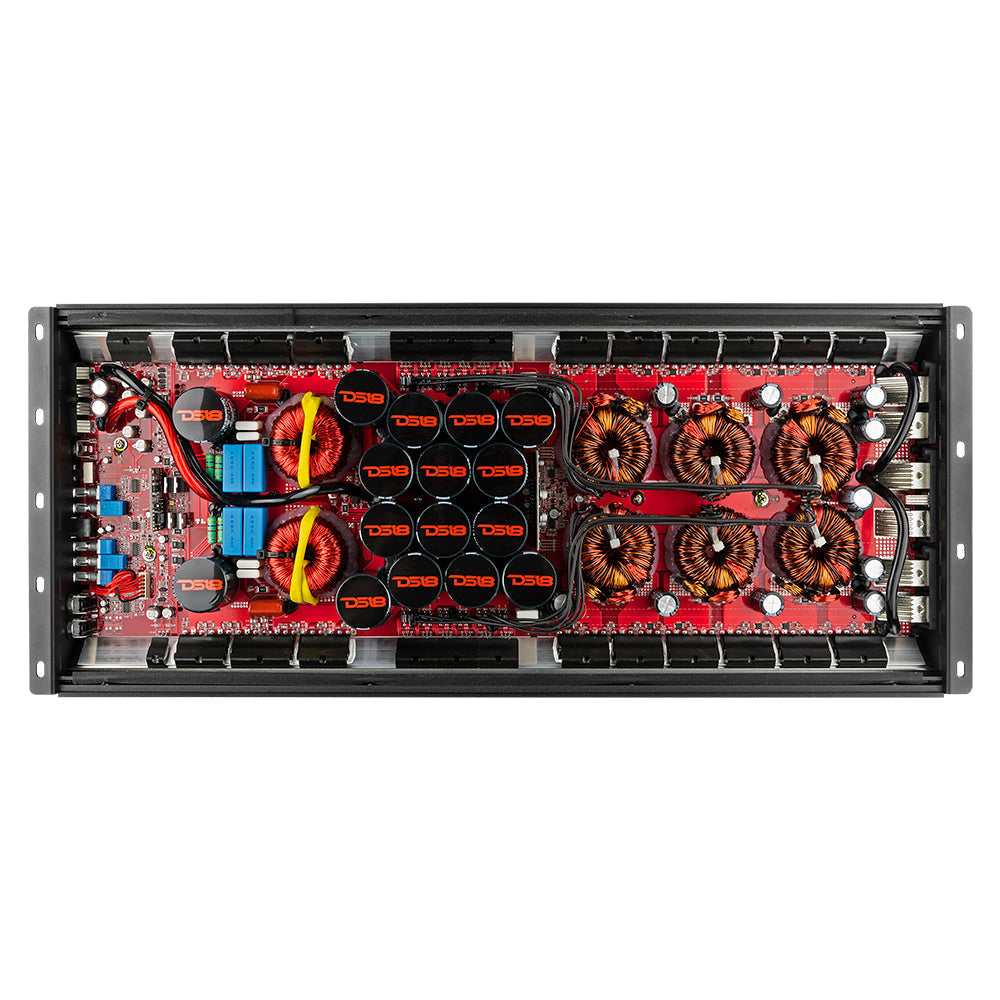 HOOLIGAN KO Black 1 Channel 10000W RMS @ 1 Ohm Car Audio Amplifier with Voltmeter - Made in Korea - Perfect for Car Audio Systems & Bass Boost