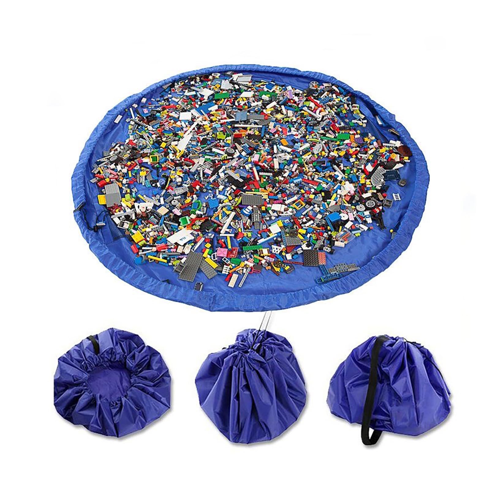 ZBJBinCH Large Drawstring Toy Storage Bag for Lego & Building Bricks - XL Collapsible Play Mat & Organizer for Playrooms, Kids Rooms | Perfect for Toy Cleanup, Travel & Home Organization