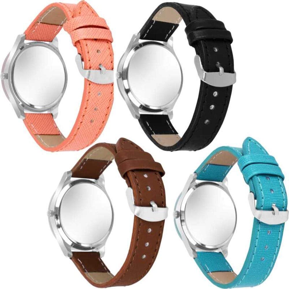 Stylish Analog Multicolor Dial Combo Watches for Girls - 605-BOSB | Perfect for School, Parties & Everyday Wear