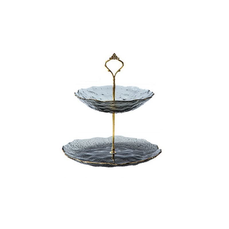3-Tier Glass Cake Stand - Elegant Dessert Display for Wedding, Party & Home Decor | Vintage Style Multi-Layer Serving Tray for Cakes, Fruits, Snacks & Candy | Perfect for Afternoon Tea, Bridal Showers & Bakery Displays