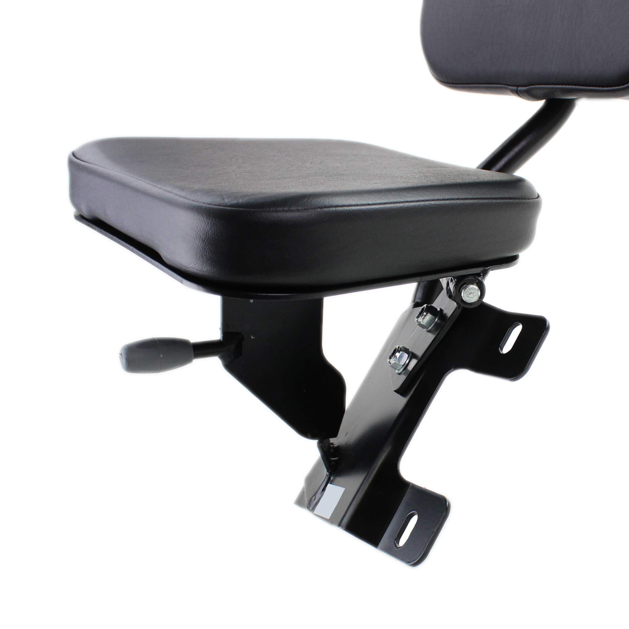 Kubota Tractor Buddy Seat - Black Vinyl Replacement Seat Without Seatbelt for M7040/M8540/M9540 Models | Durable Farm Equipment Accessory for Comfortable Riding | Eparts Inc. E-KBB2