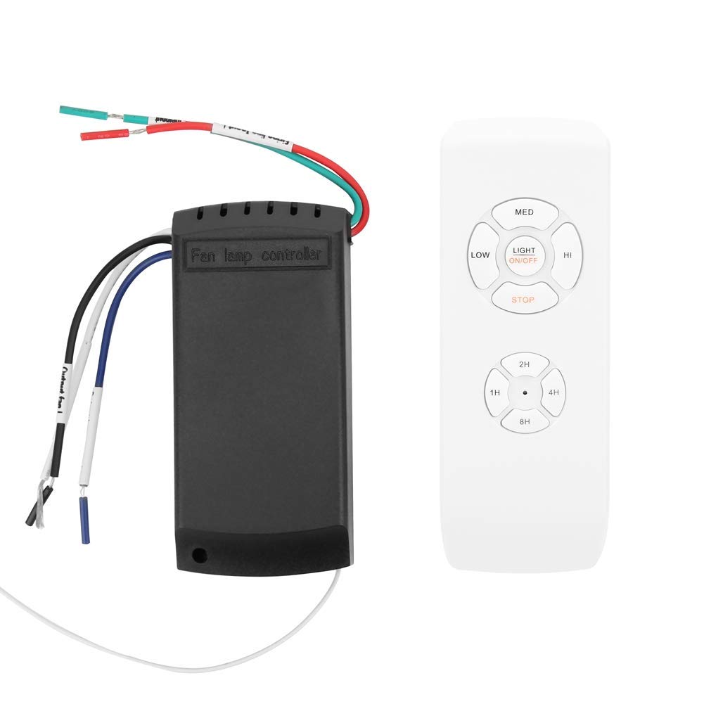 EVTSCAN Universal Ceiling Fan Remote Control - Wireless Smart Timer Function, Compatible with 85V-260V, English Version - Perfect for Living Room, Bedroom, and Office Use