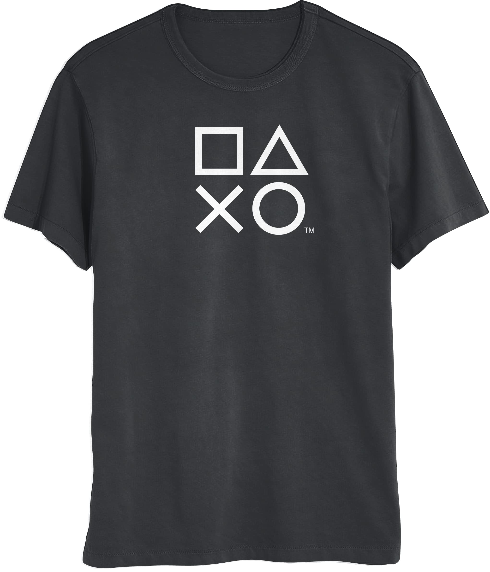PlayStation PS5 Controller Button Logo Graphic T-Shirt for Men & Women - Comfortable Short Sleeve Gaming Tee for Casual Wear & Gaming Events