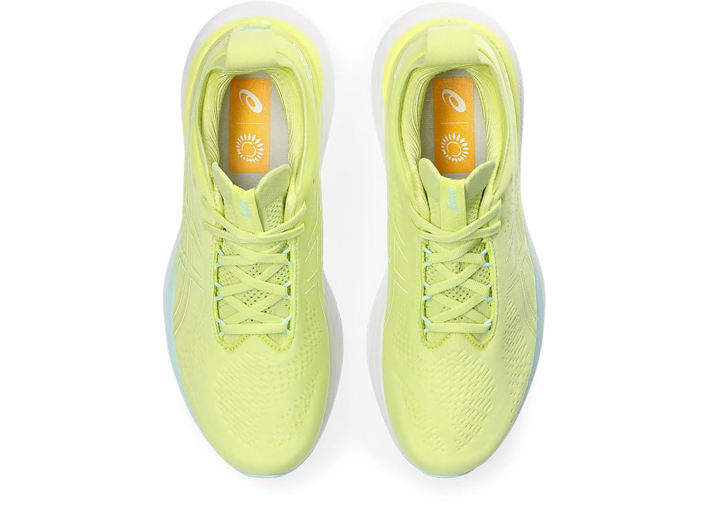 ASICS Gel-Nimbus 25 Men's Running Shoes - Lightweight Cushioned for Long Distance & Marathon Training - Yellow/White Colorway - Perfect for Road Running & Gym Workouts