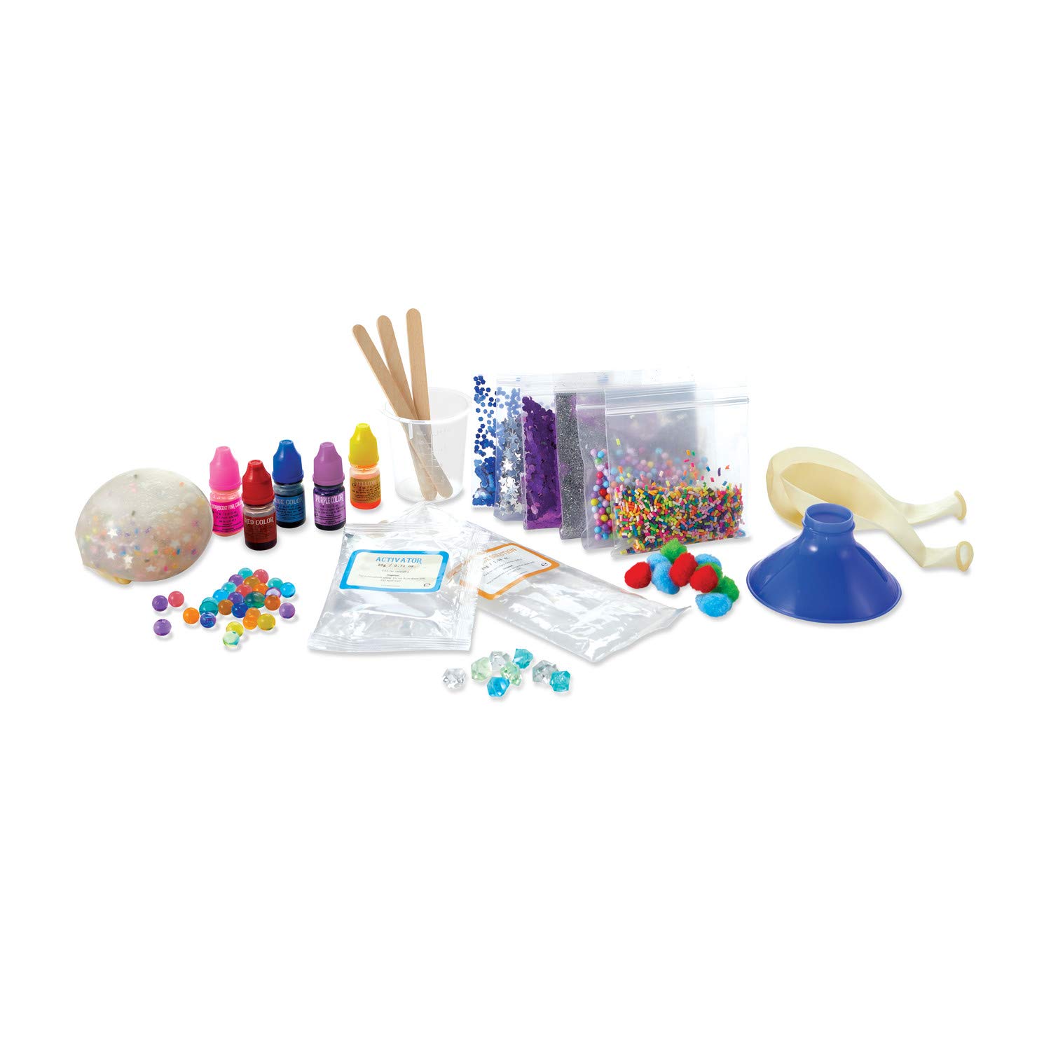MindWare Science Academy Deluxe Squishy Ball Lab Kit - DIY Science Experiment Kit with All Materials to Make 10 Squishy Stress Balls - STEM Educational Toy for Kids Ages 8+ - Perfect for Classroom, Birthday Parties & Science Fair Projects