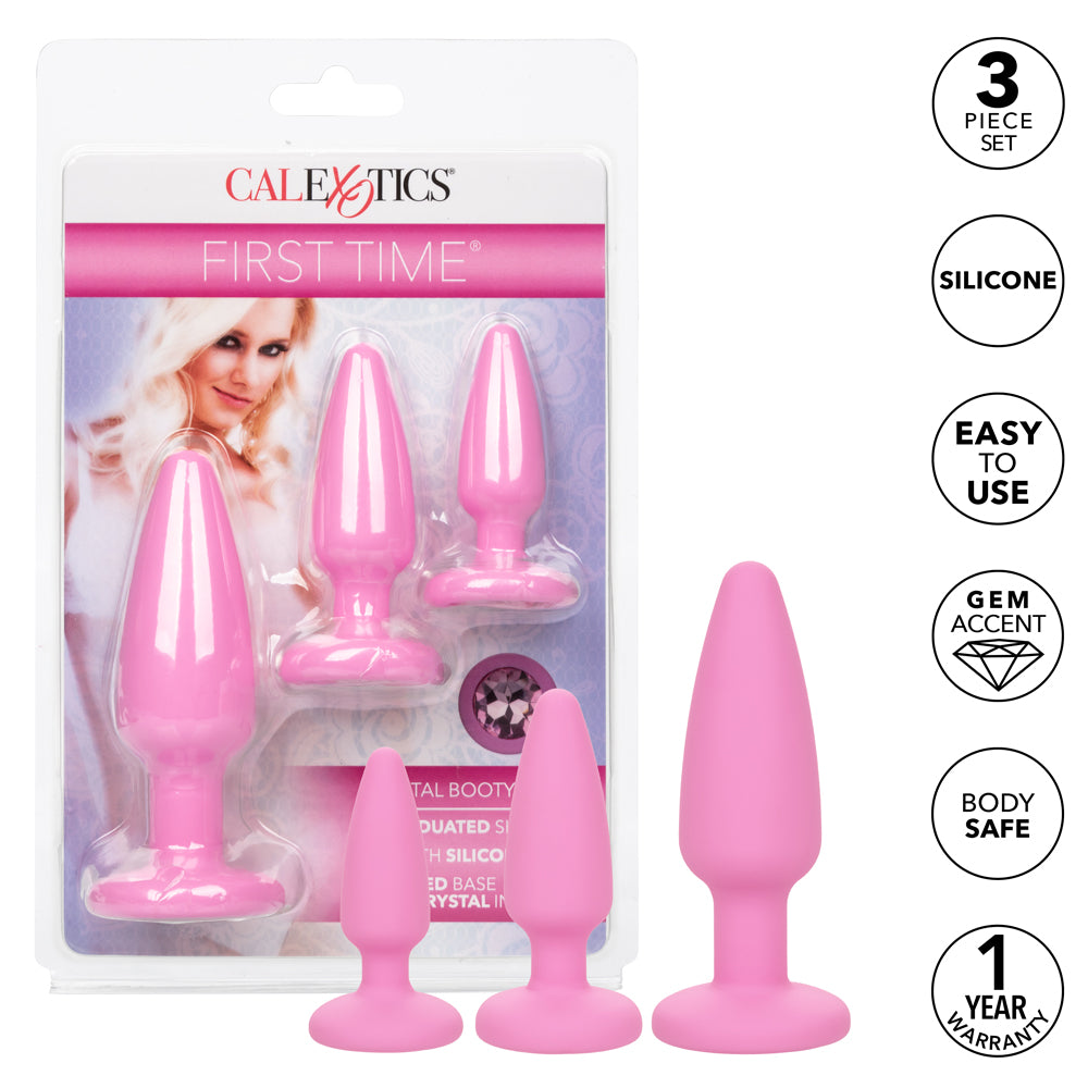 Premium Crystal Anal Plug Training Kit for Beginners – Comfortable, Safe & Discreet – Perfect for Solo Play, Couples & Sensual Exploration