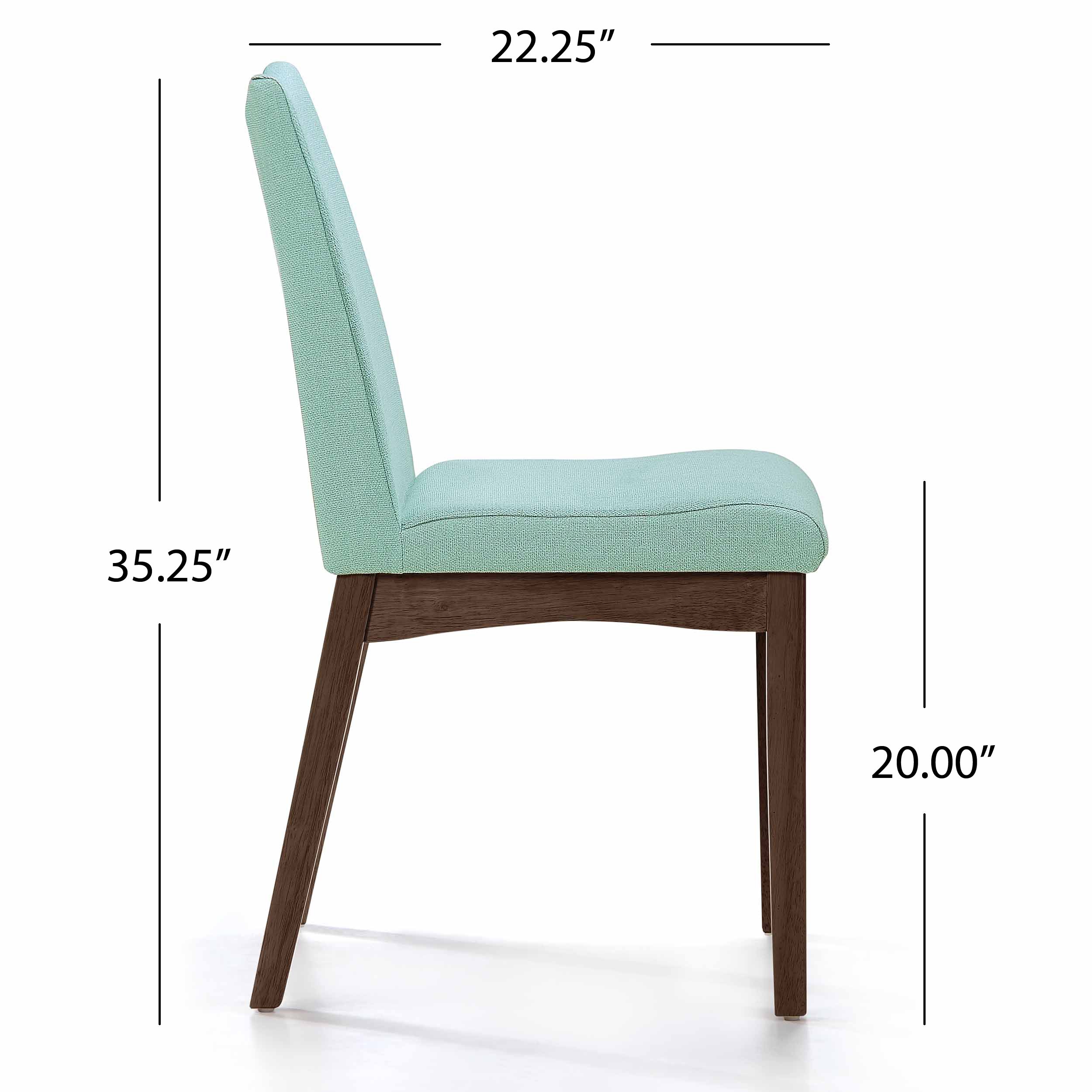 Modern Dining Chairs Set of 2 - Comfortable Kitchen Chairs with Padded Seat - Sturdy Wooden Dining Room Chairs for Home, Restaurant, and Office Use