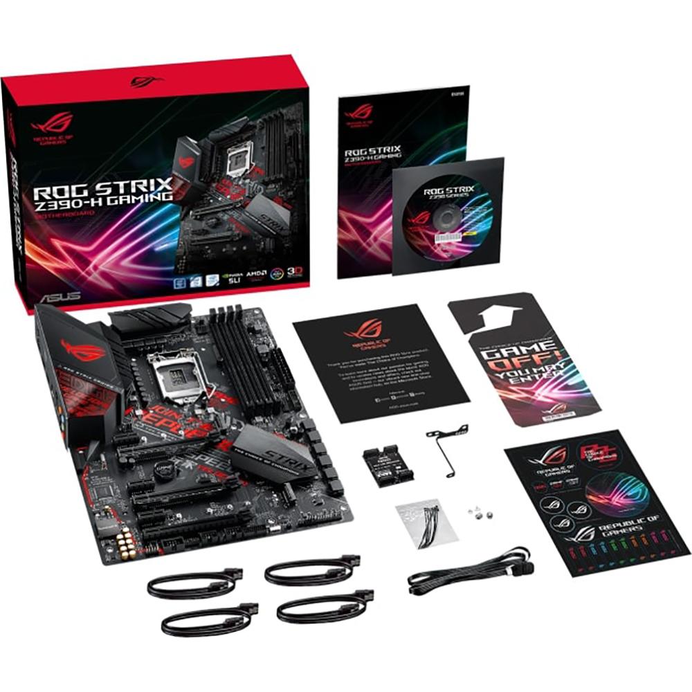 ASUS ROG STRIX Z390-H Gaming Motherboard - Intel LGA 1151, ATX Form Factor, DDR4, Dual M.2, USB 3.1 Gen2 - Perfect for PC Gaming & High Performance Computing