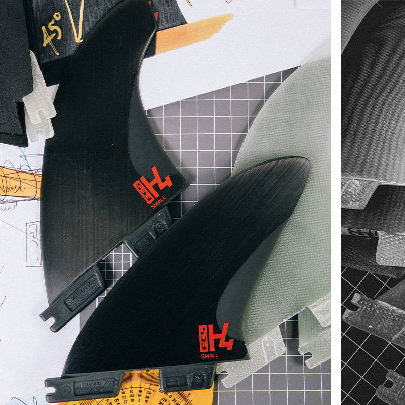 FCS II QUAD Rear H4 Surfboard Fins - High Performance Surfing Fins for All Wave Conditions - Perfect for Shortboards, Fish, and Performance Surfboards