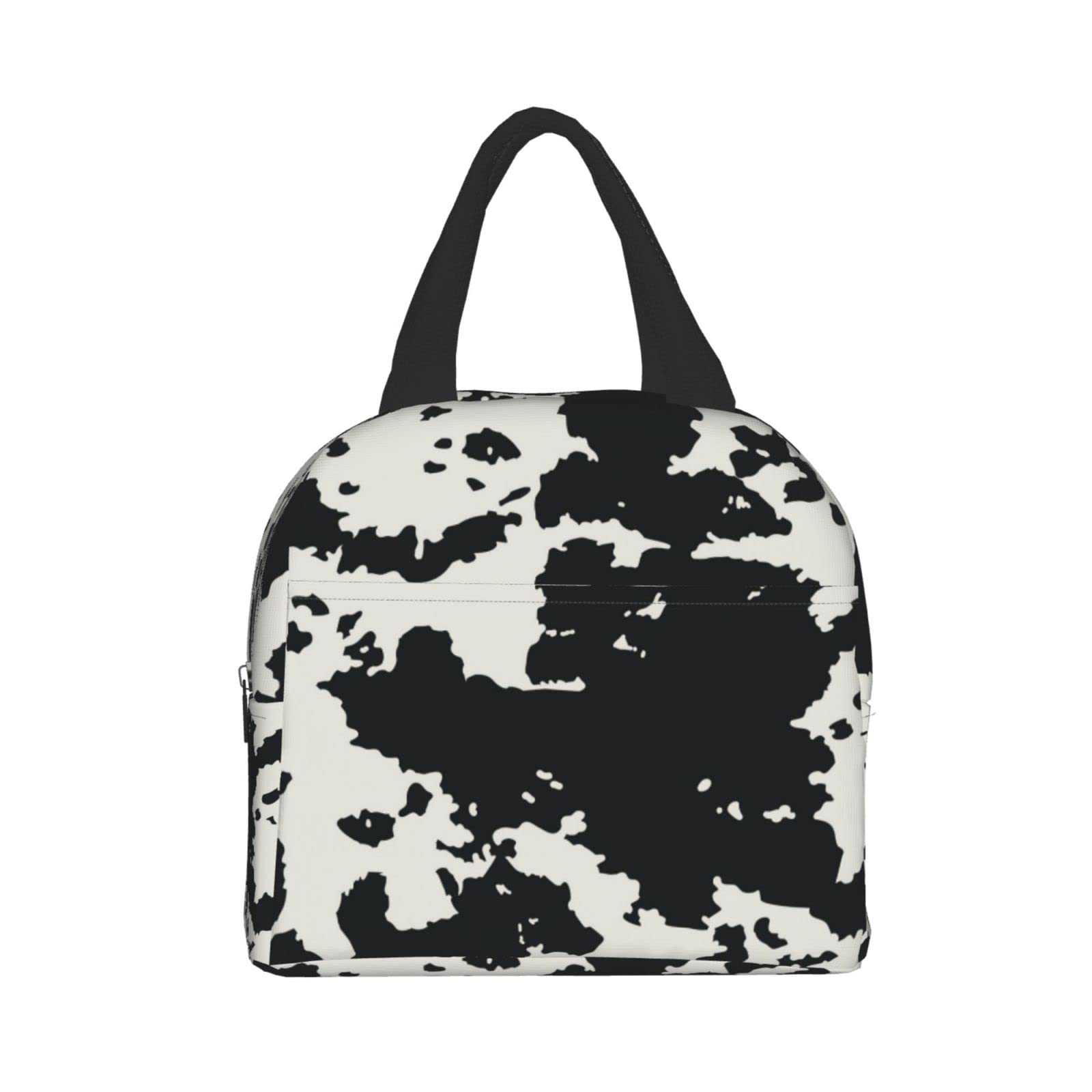 Insulated Lunch Bag with Cow Animal Pattern - Reusable & Portable Meal Container for Men & Women - Perfect for Work, Travel, Picnic & Outdoor Activities