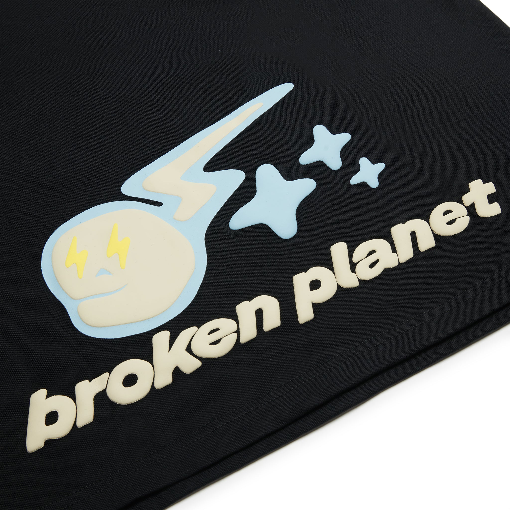Broken Planet Speed of Light Midnight Black Graphic T-Shirt for Men - Trendy Streetwear & Casual Outfit for Everyday Wear