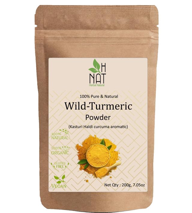 Organic Kasturi Haldi Turmeric Powder for Face & Hair Care - 200g | Skin Brightening, Tan Removal, Acne Treatment | Natural Glow Face Pack & Skin Whitening Solution | Perfect for DIY Beauty Treatments & Ayurvedic Skincare Routines