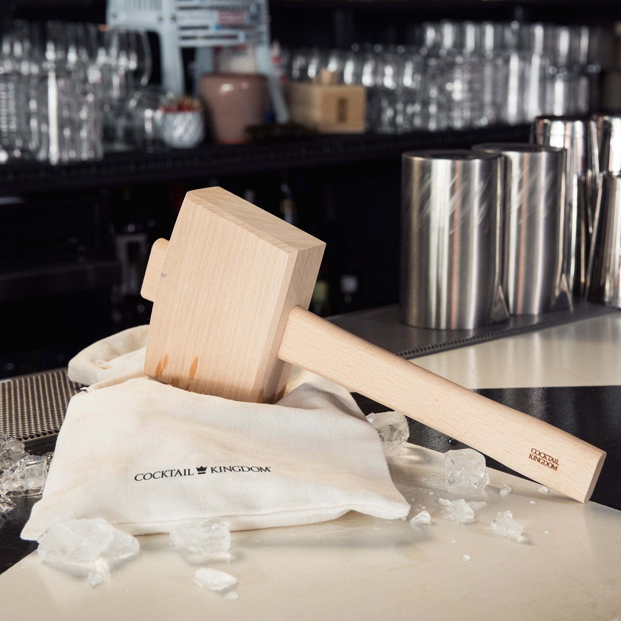 Premium Lewis Bag Canvas - Heavy Duty Mallet Bag for Crushing Ice, Cocktails & Bartending - Durable Bar Tool for Home & Professional Use