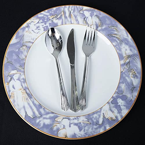 12 Pack 11.5 Inch Violet Round Balsa Commercial-Grade Porcelain Dinner Plates - Elegant Table Setting for Restaurants, Weddings & Fine Dining