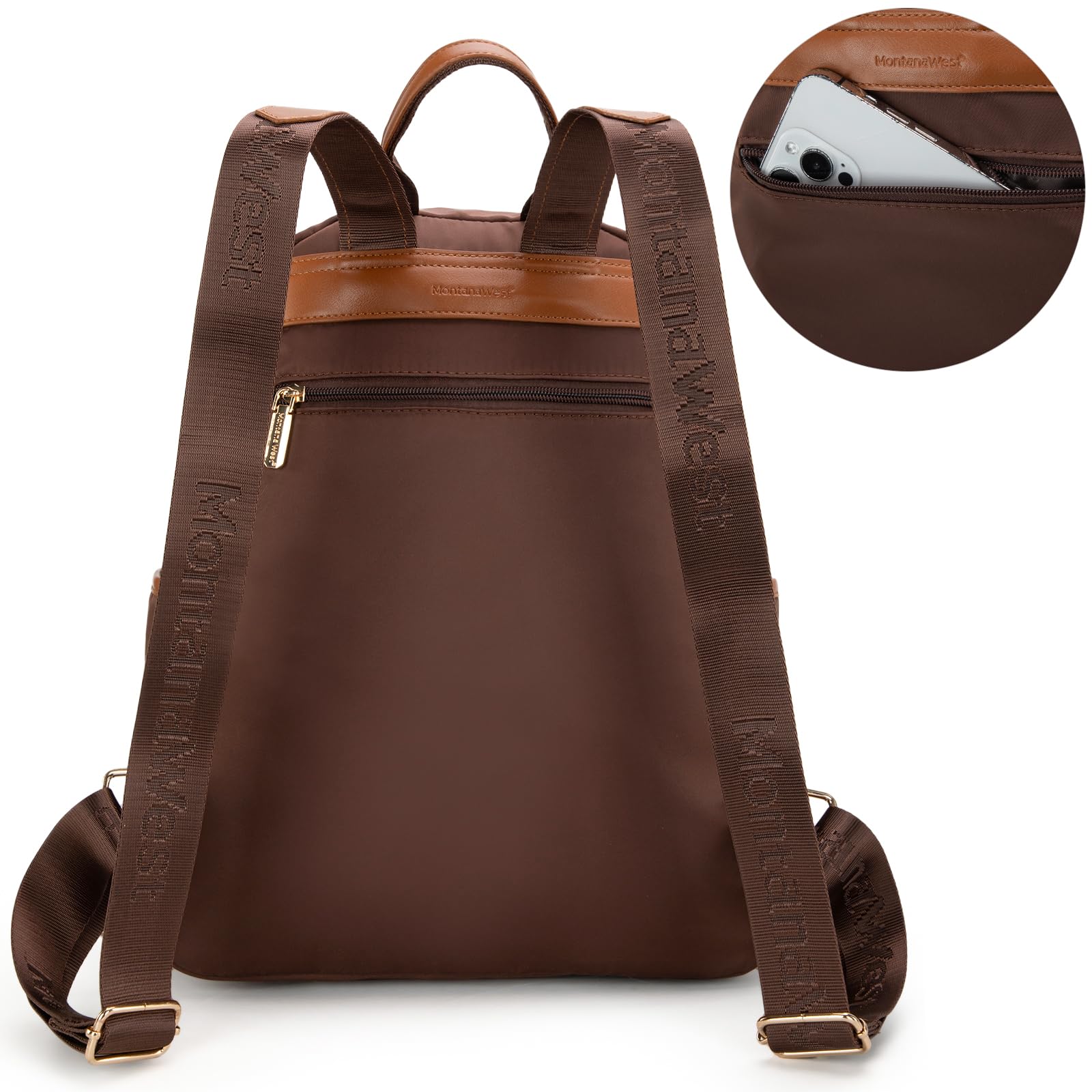 Montana West Women's Lightweight Medium Backpack Purse - Stylish Casual Daypack for 13-Inch Laptop - Perfect for Work, School & Travel Accessories