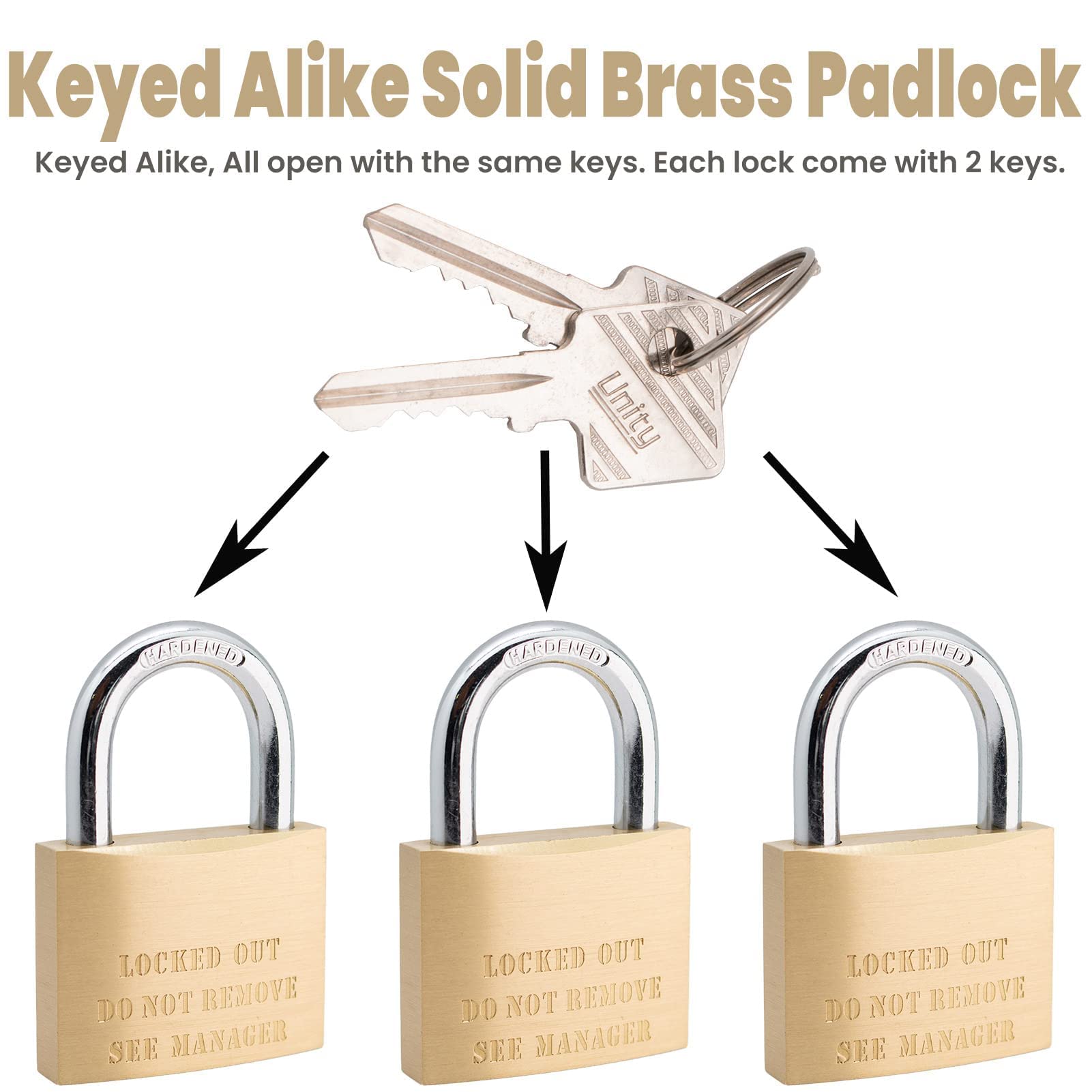 **10 Pack Solid Brass 50mm (2